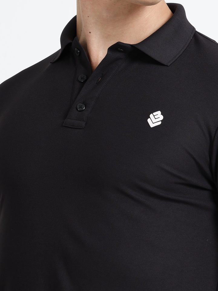 Men's Solid Navy Round Neck Casual T-Shirt