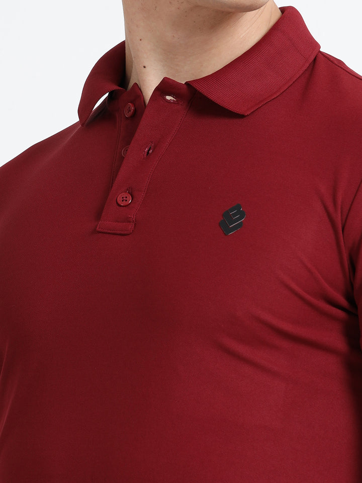 Men’s Classic Round Neck Maroon T-Shirt