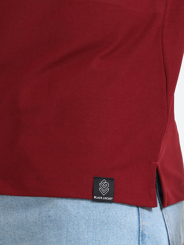 Men’s Classic Round Neck Maroon T-Shirt