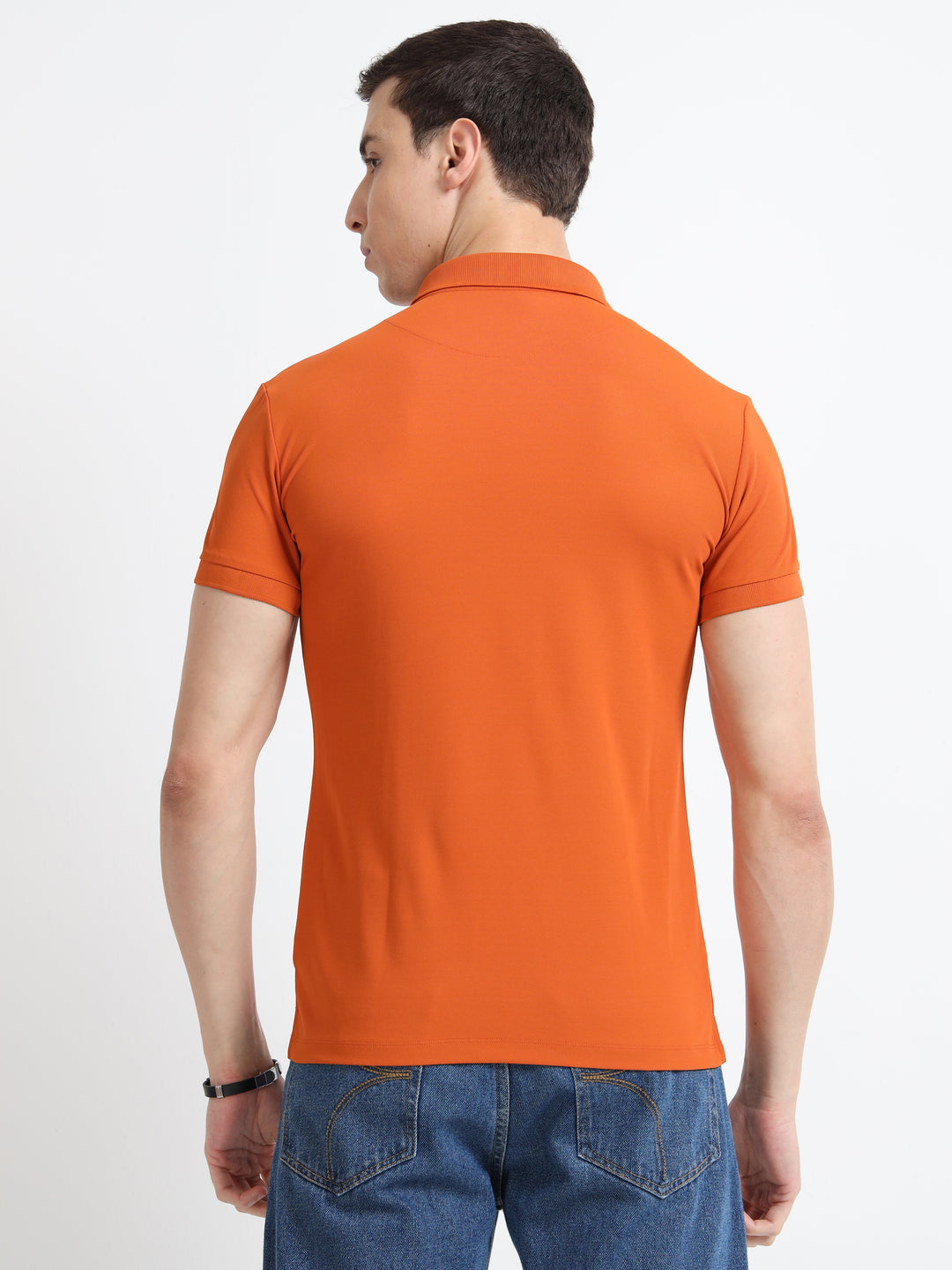 Men's Everyday Comfort Round Neck Orange T-Shirt