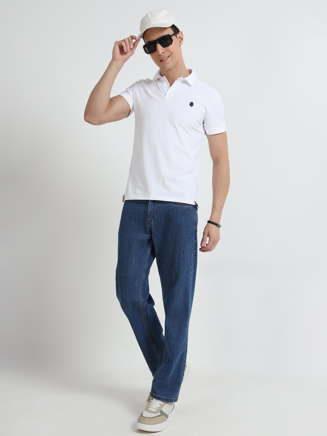 Men's Essential  White Crew Neck Cotton T-Shirt