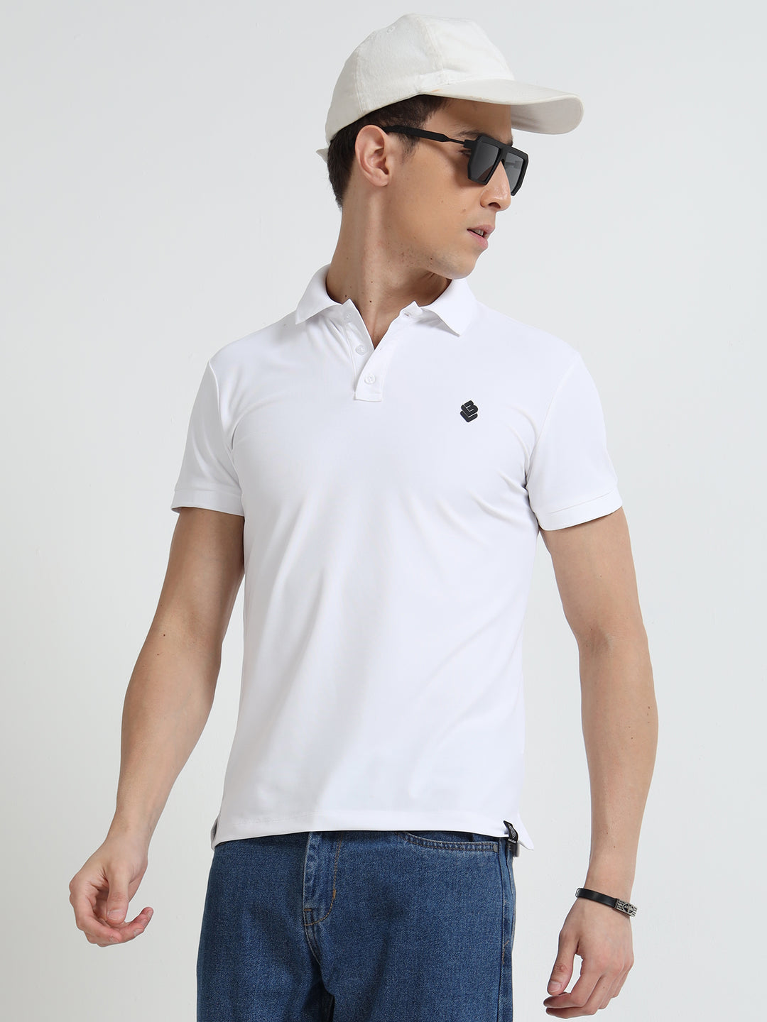 Men's Essential  White Crew Neck Cotton T-Shirt