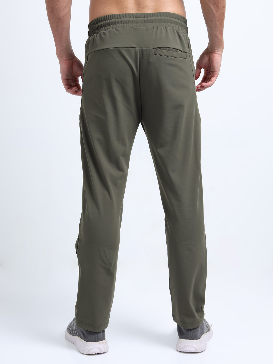 Man's Regular fit Olive Green Jogger with Zipper Pocket