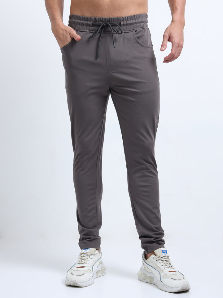 Man's Charcoal Cuffed Athletic Jogger