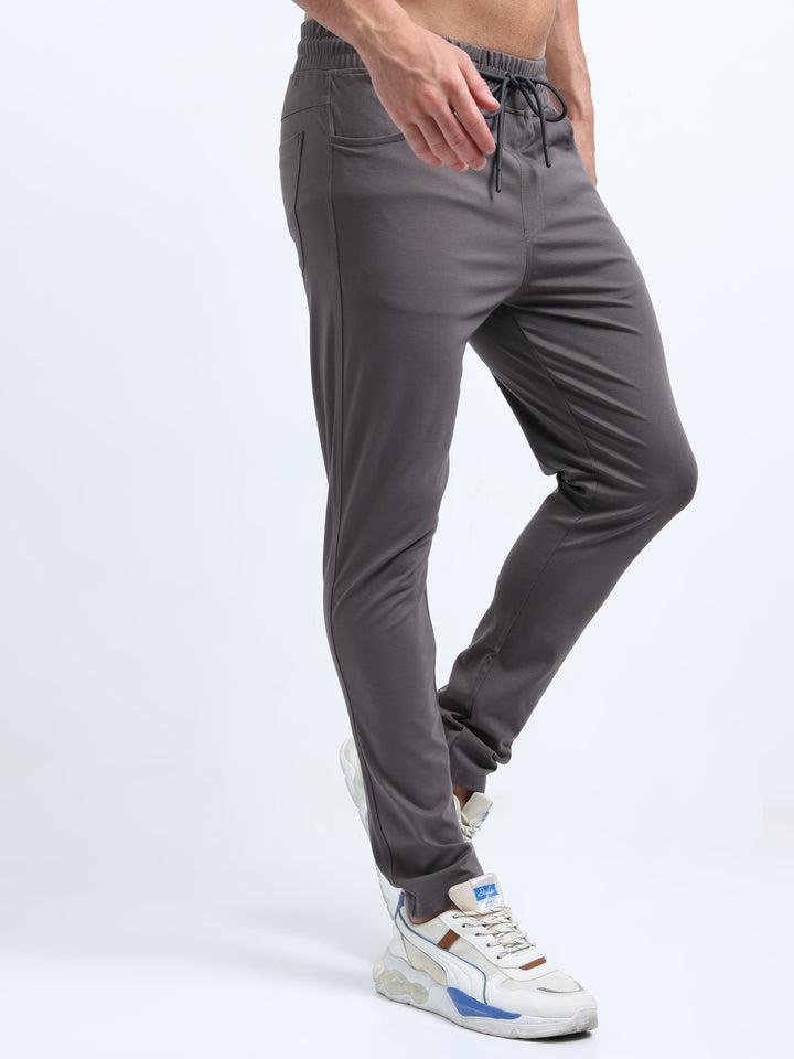Man's Charcoal Cuffed Athletic Jogger