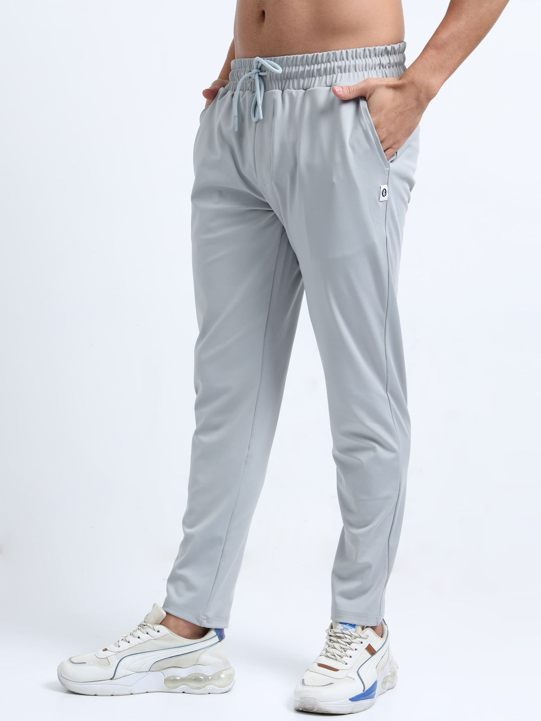Man's Light Grey Jogger with Ribbed Cuffs