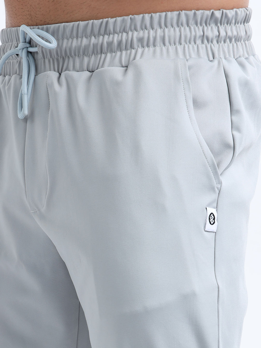 Man's Light Grey Jogger with Ribbed Cuffs