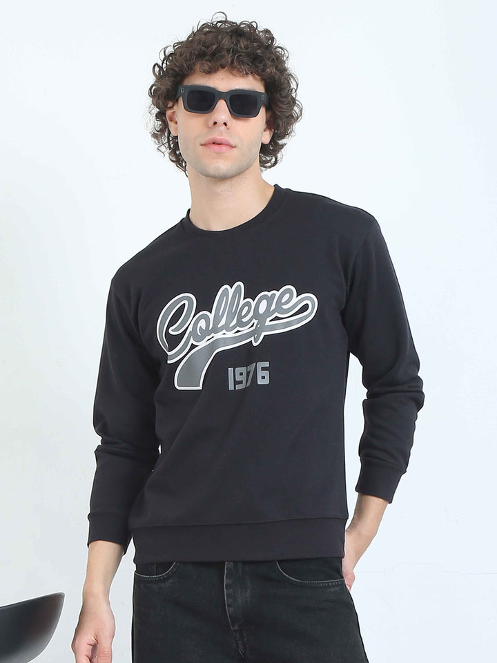 Men's Graphic design casual Black T-shirt