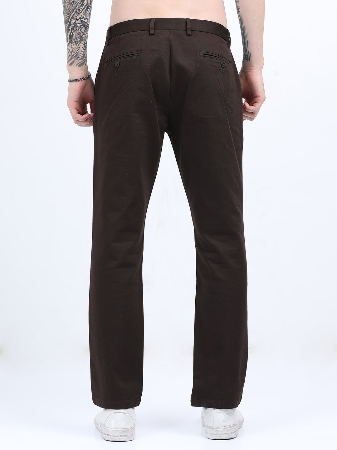 Man's Tapered-fit chino in rich Coffee Brown Pant