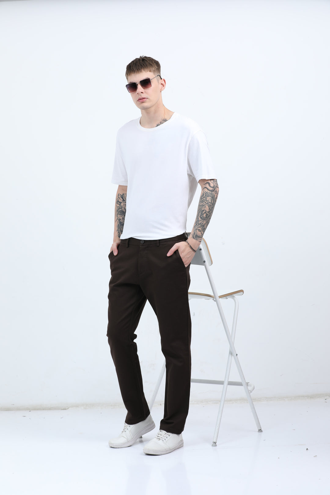 Men's Graphic design casual WhiteT-shirt