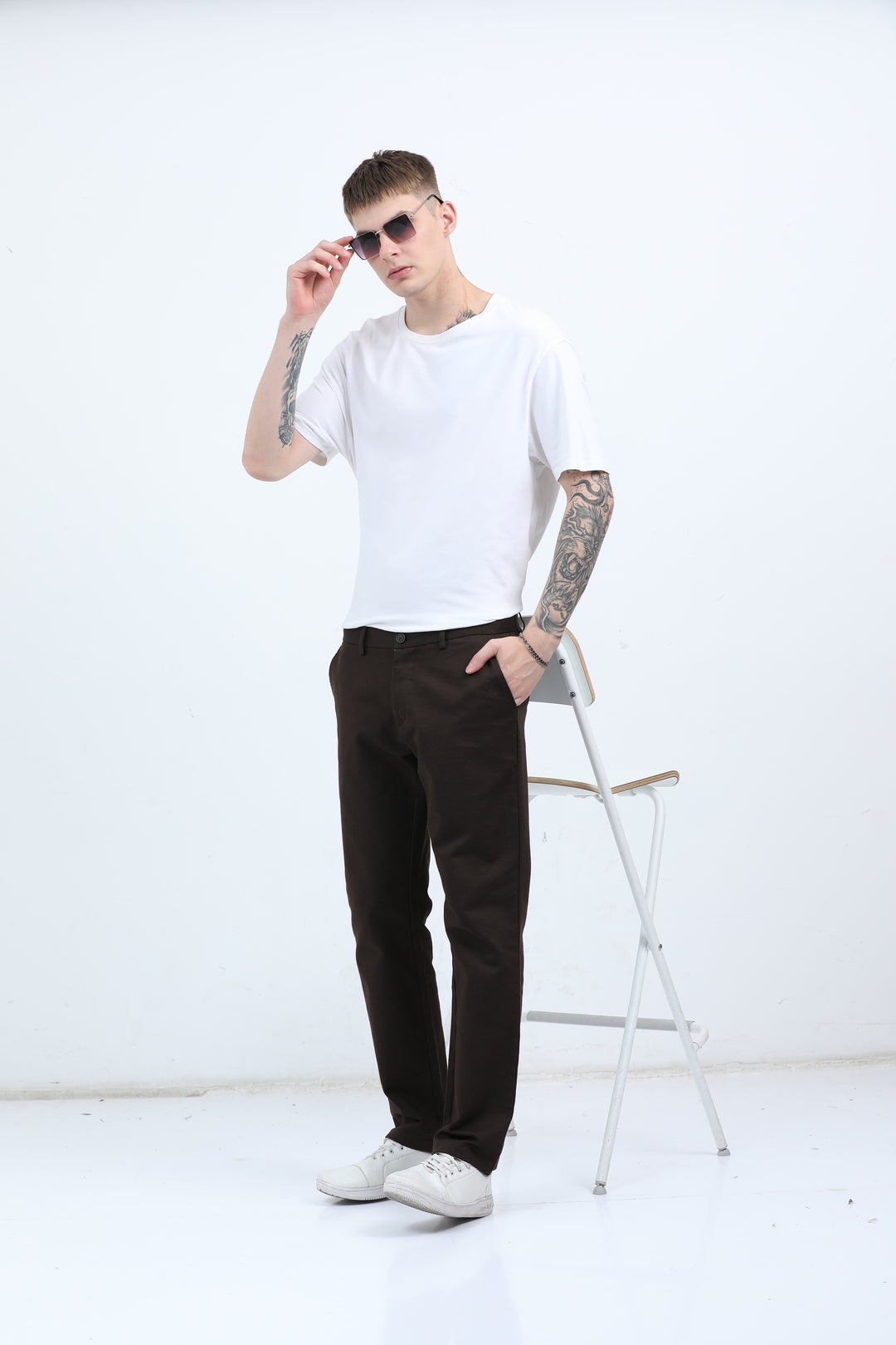 Men's Graphic design casual WhiteT-shirt