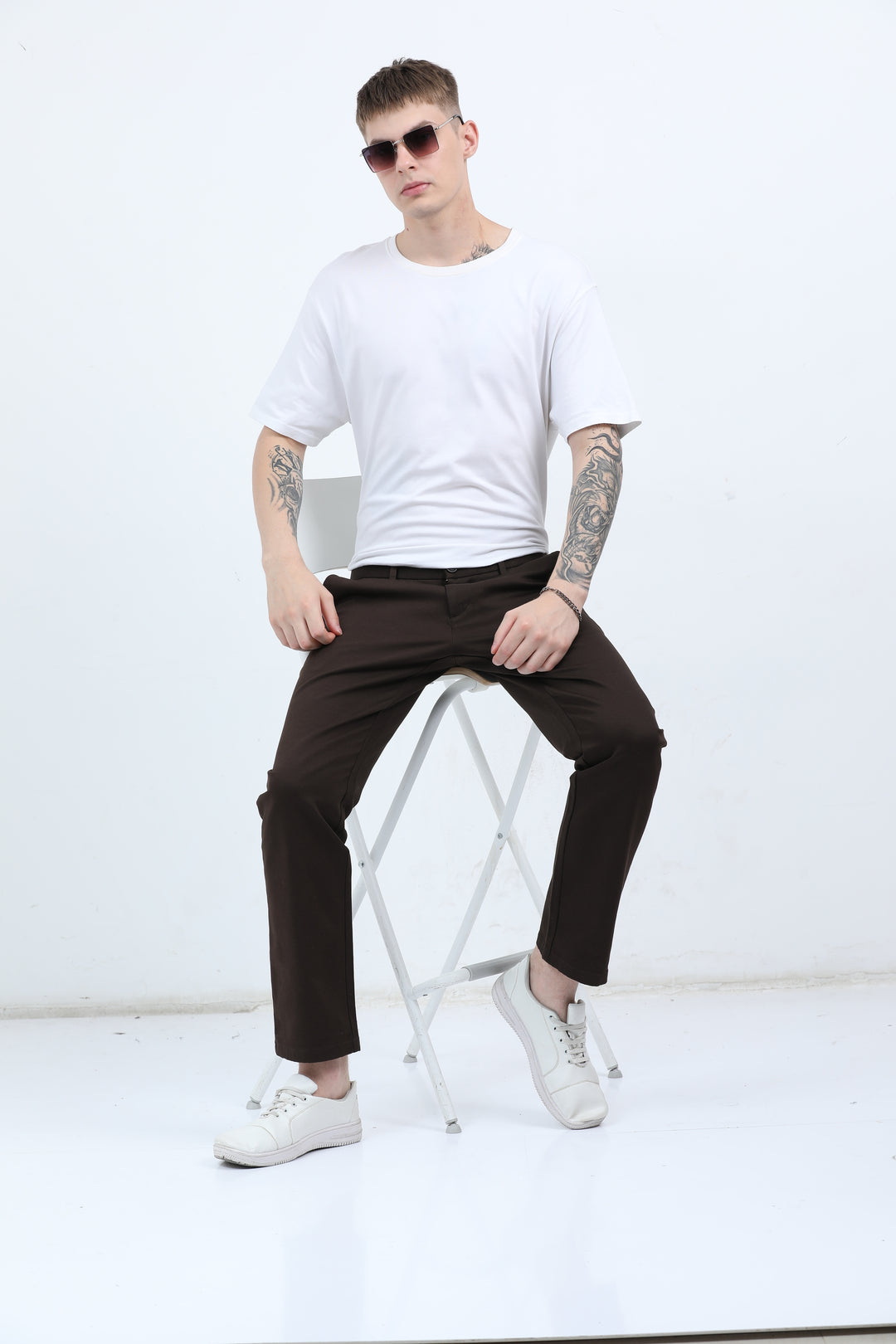 Men's Graphic design casual WhiteT-shirt
