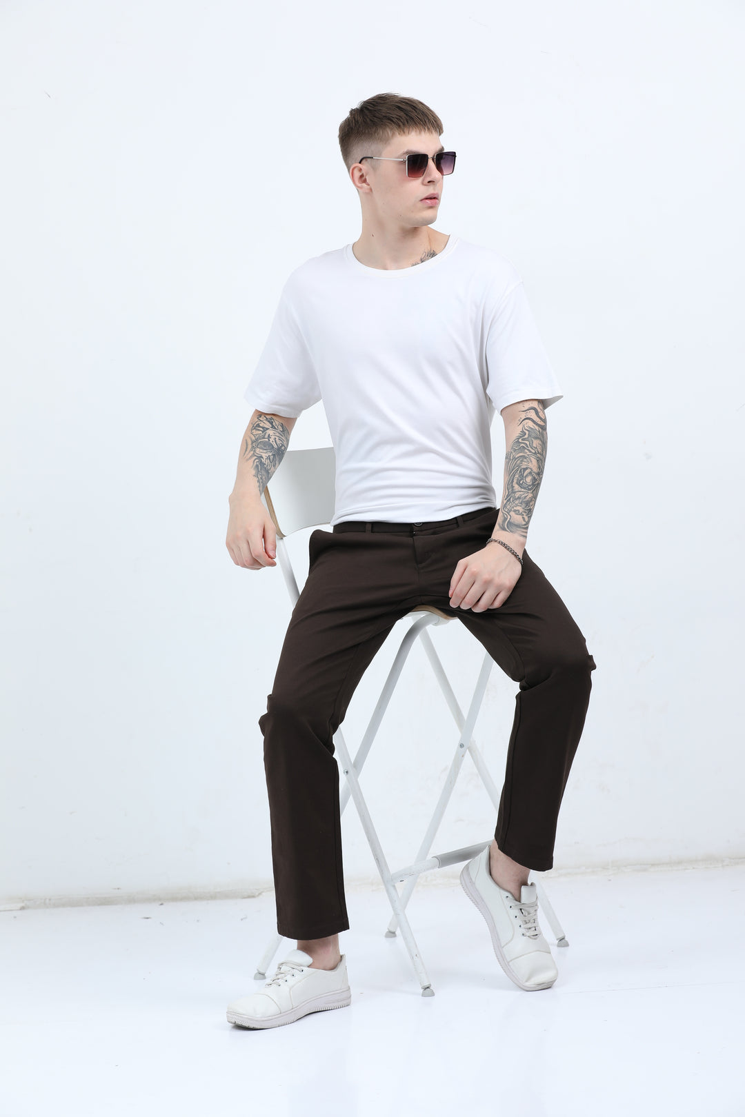 Men's Graphic design casual WhiteT-shirt