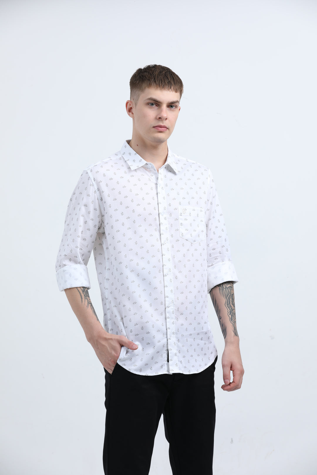 Man's Breathable fabric Sea Green shirt