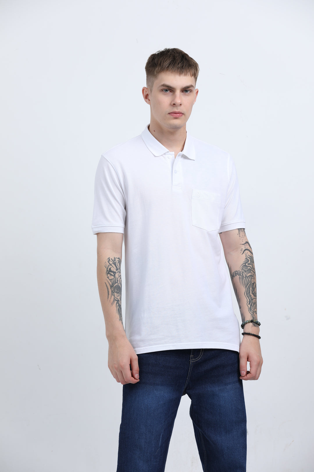Men's Graphic design casual WhiteT-shirt