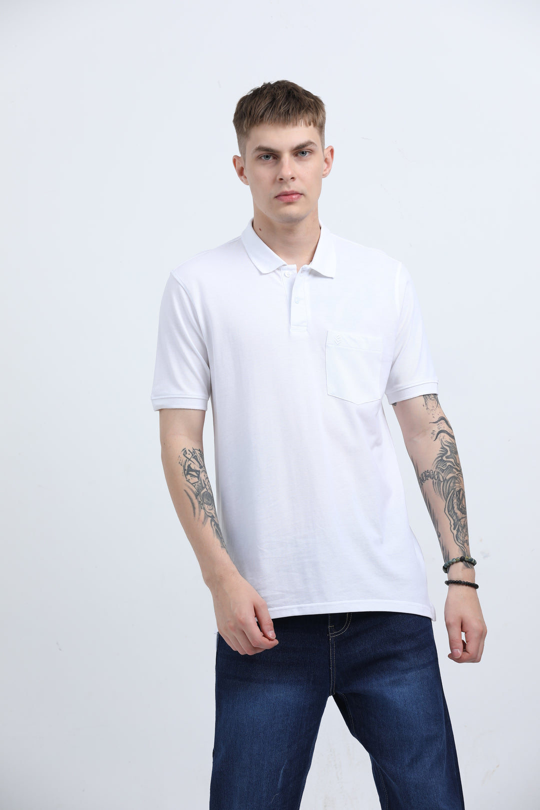 Men's Graphic design casual WhiteT-shirt