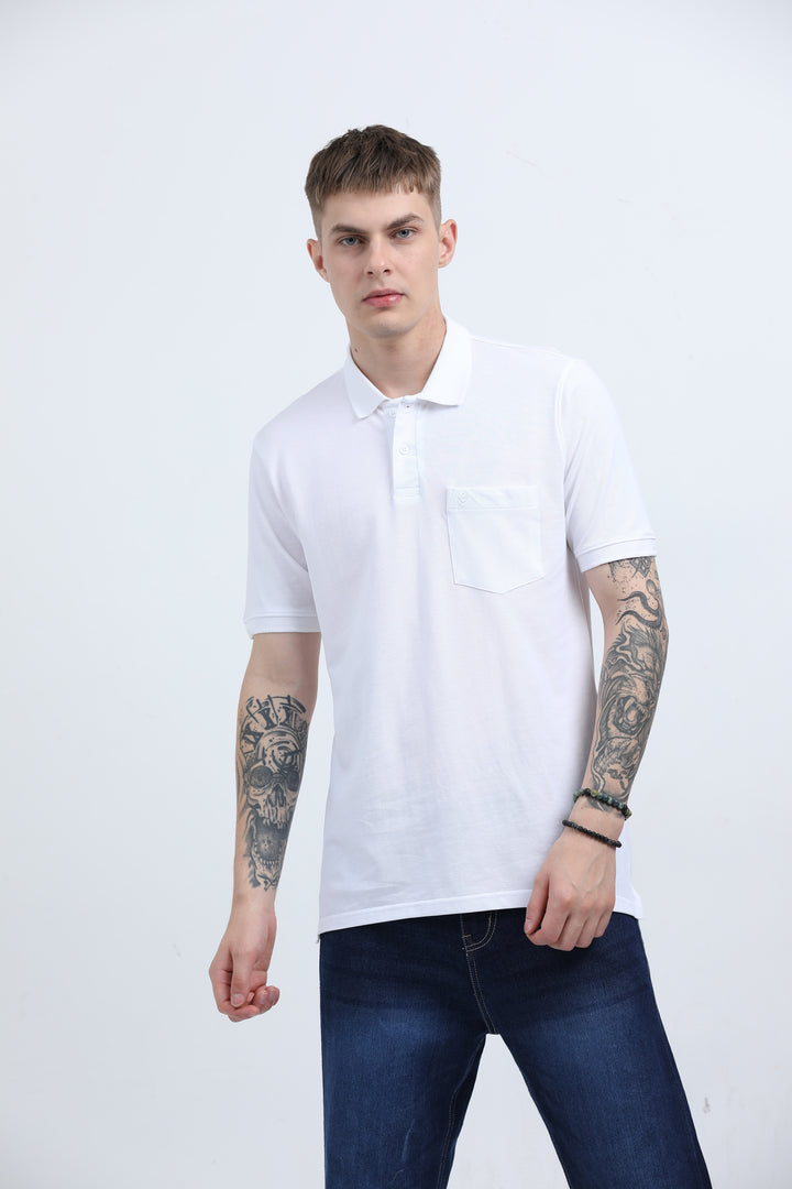 Men's Graphic design casual WhiteT-shirt