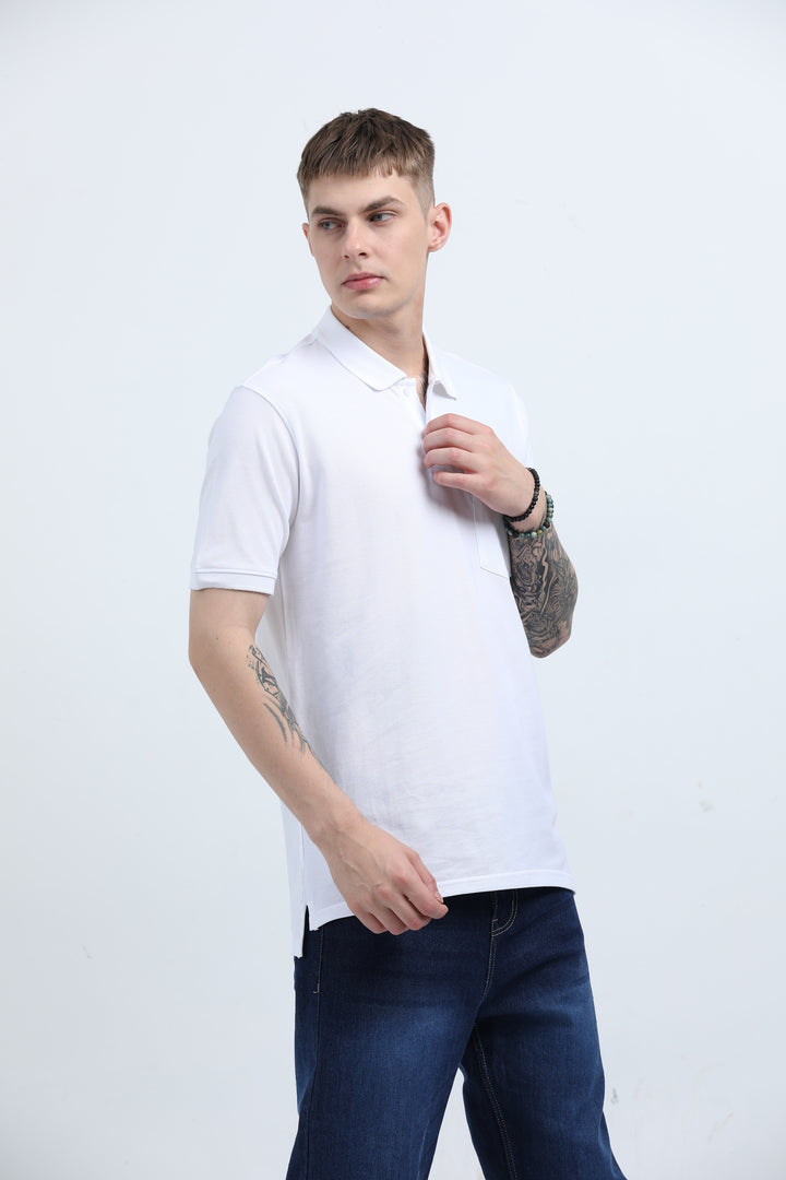Men's Graphic design casual WhiteT-shirt