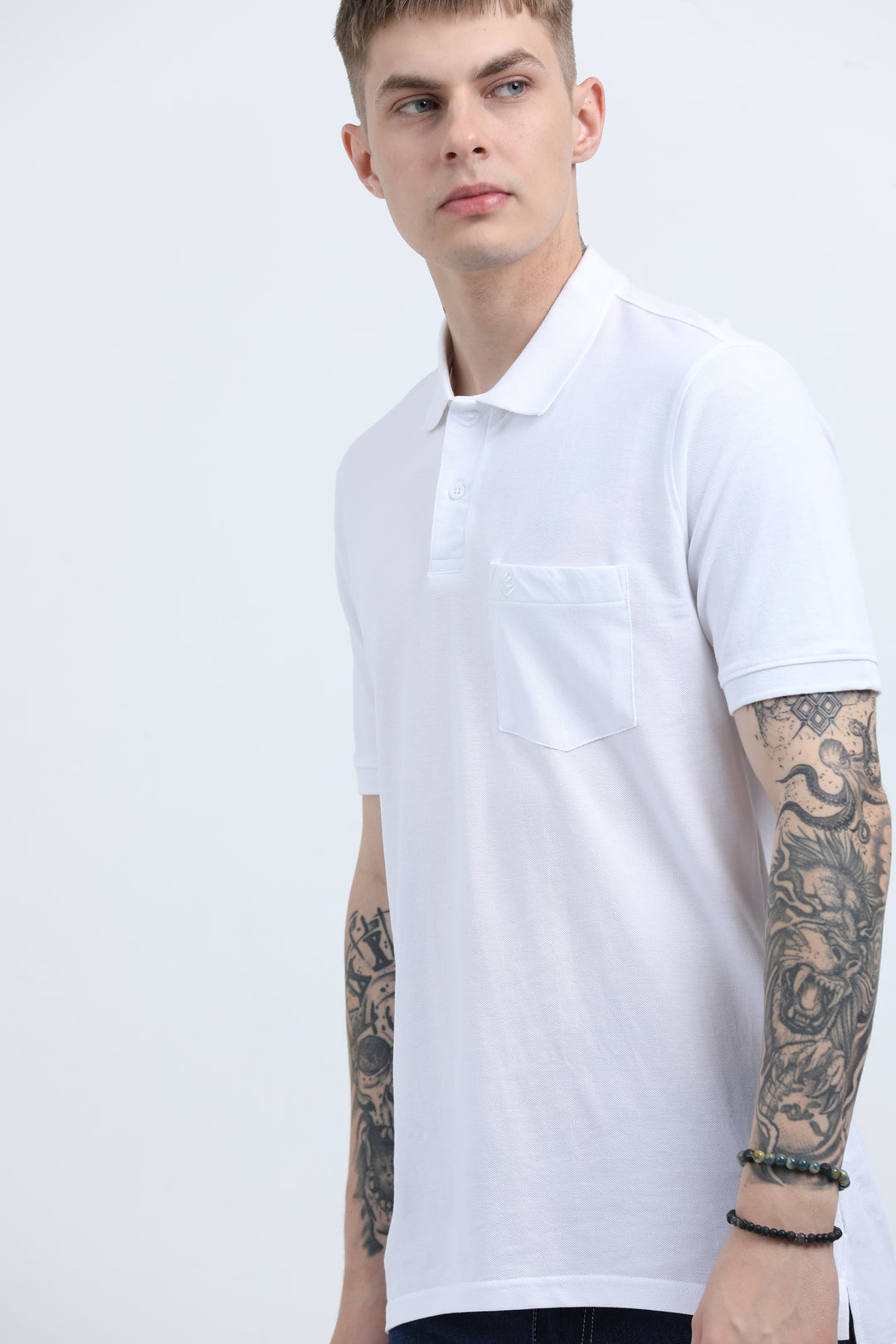Men's Graphic design casual WhiteT-shirt