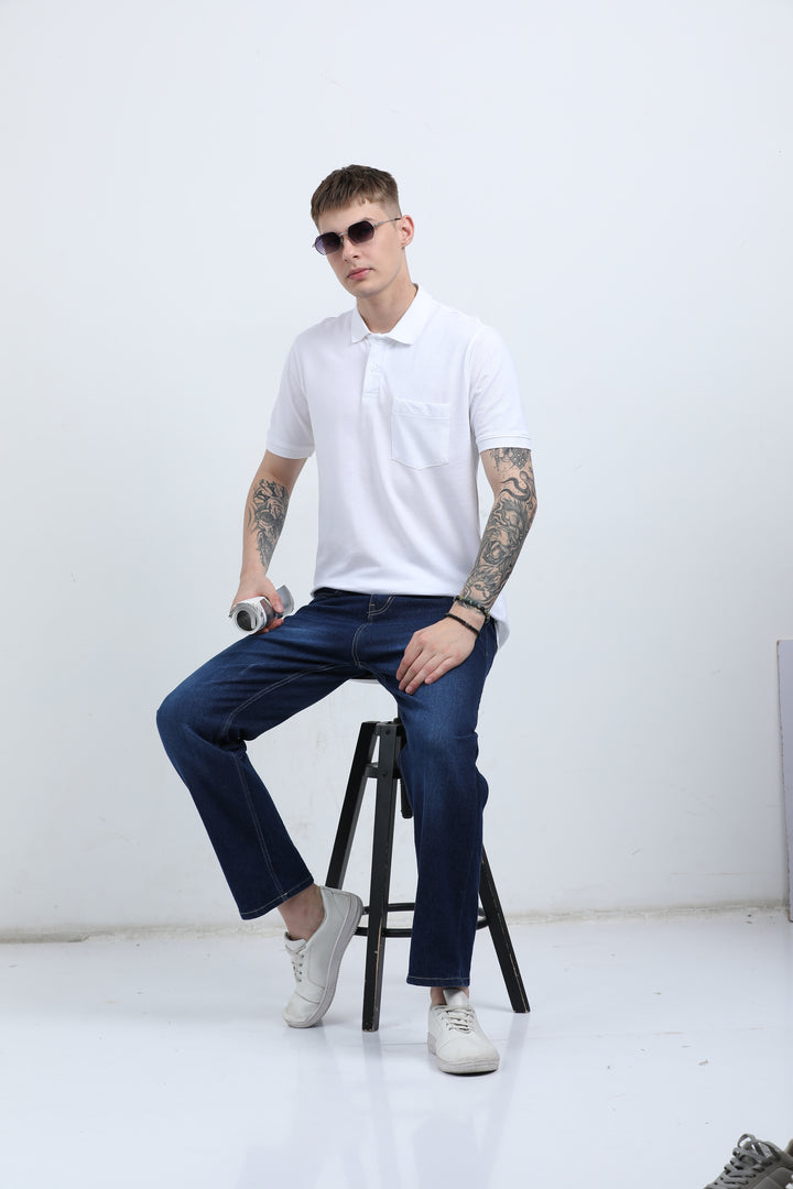 Men's Graphic design casual WhiteT-shirt