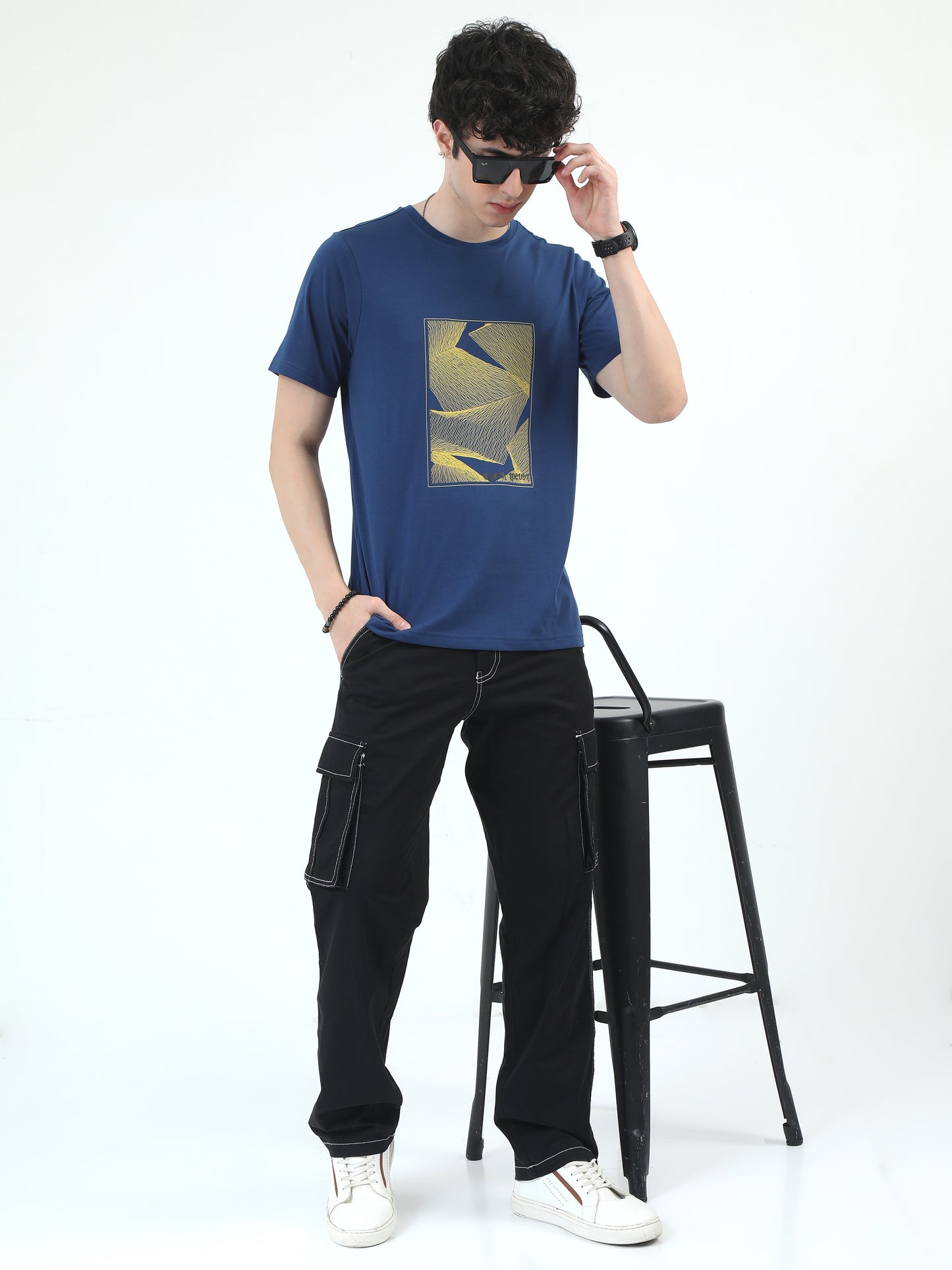 T-Shirt Blue Round Neck