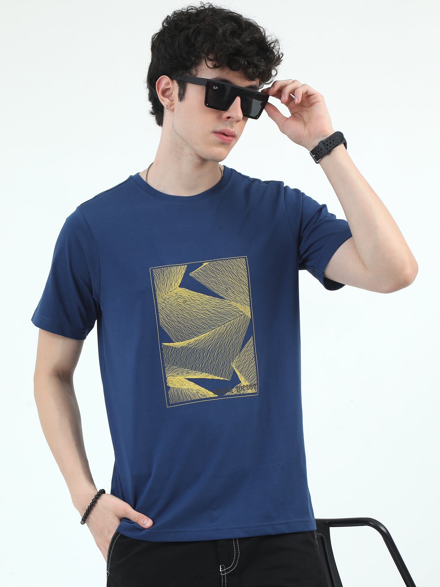 T-Shirt Blue Round Neck