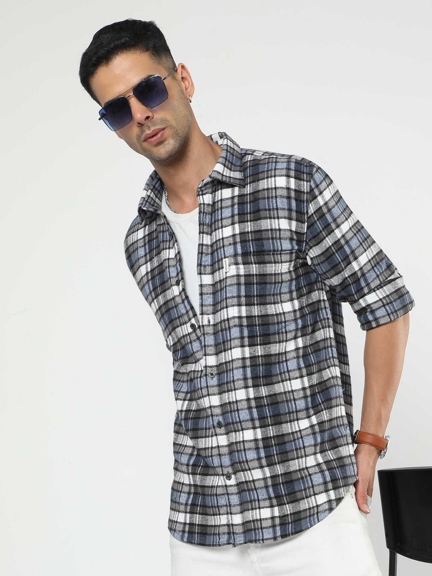 Men's Multi Color Check Shirt