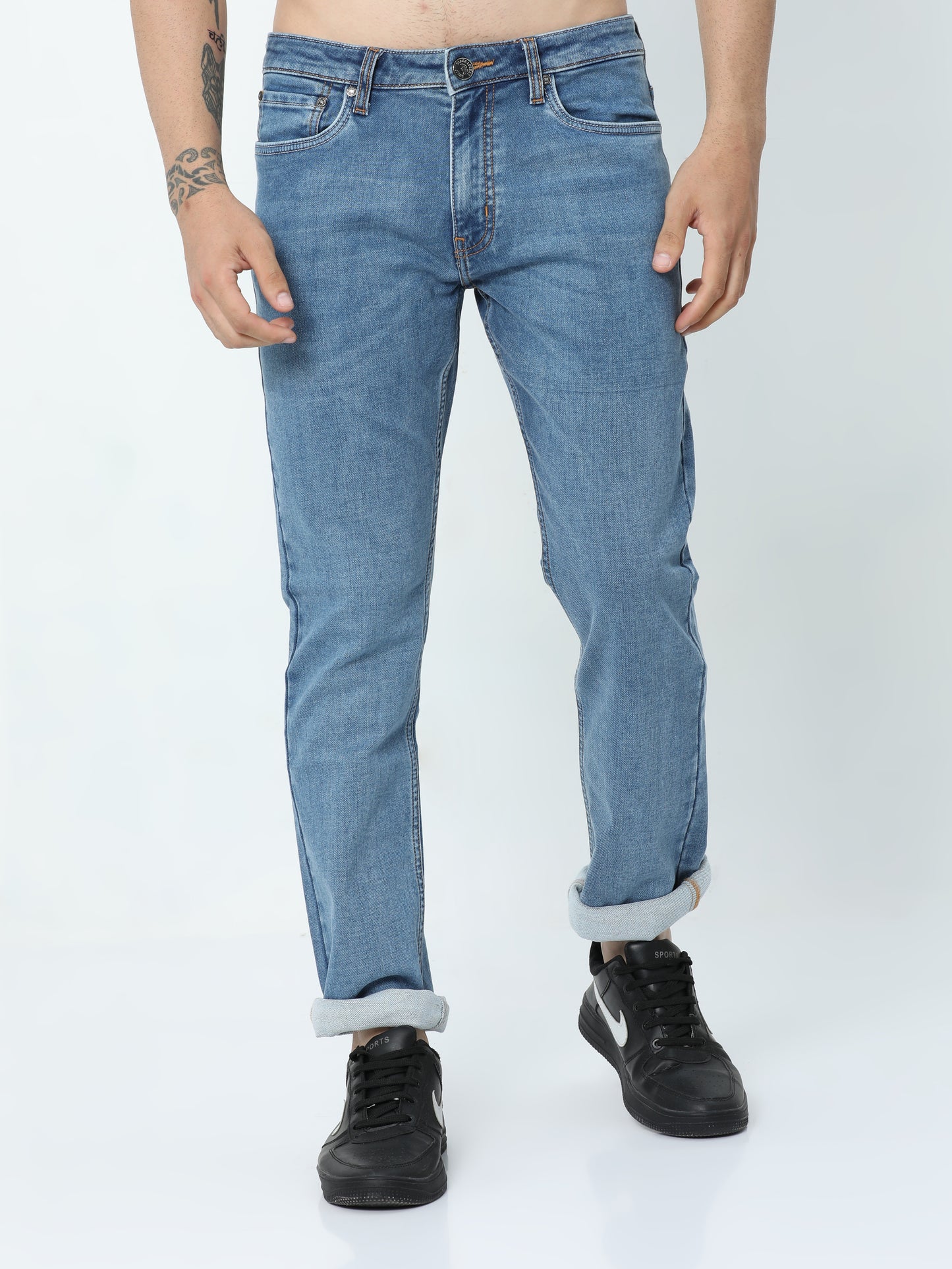 Greyish Blue Denim Pant