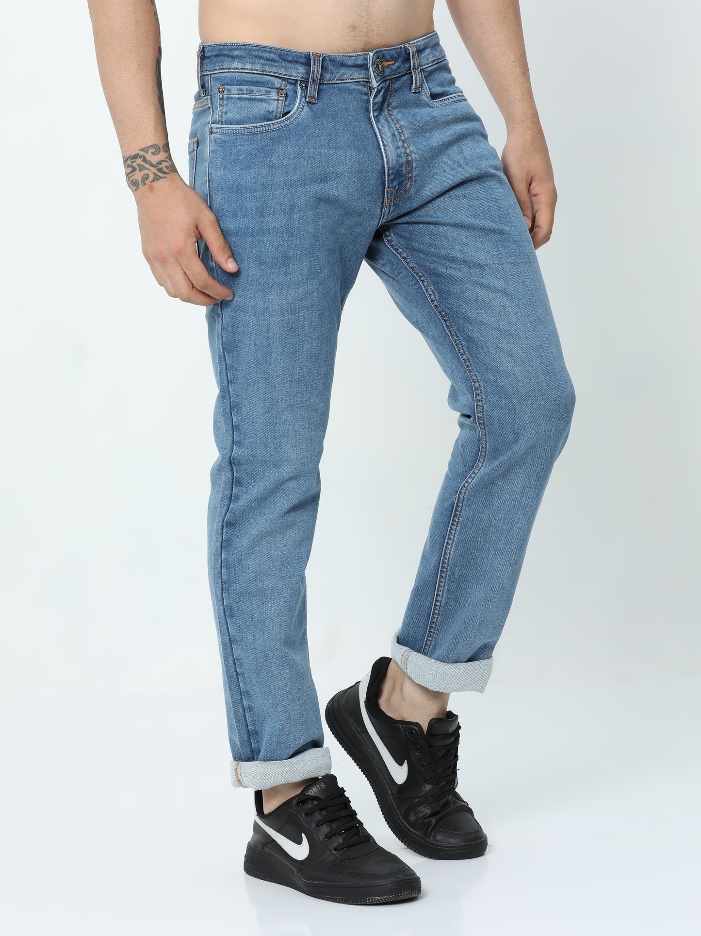 Greyish Blue Denim Pant