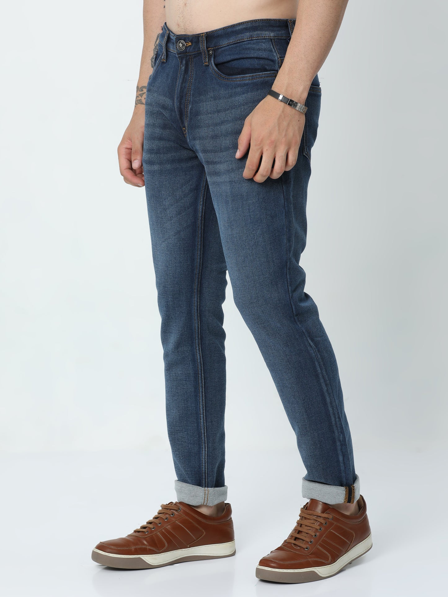 Men's Washed Blue Denim Pant