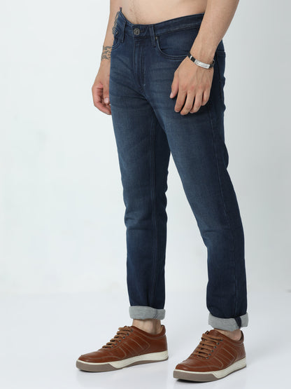 Tealish Blue Casual Jeans