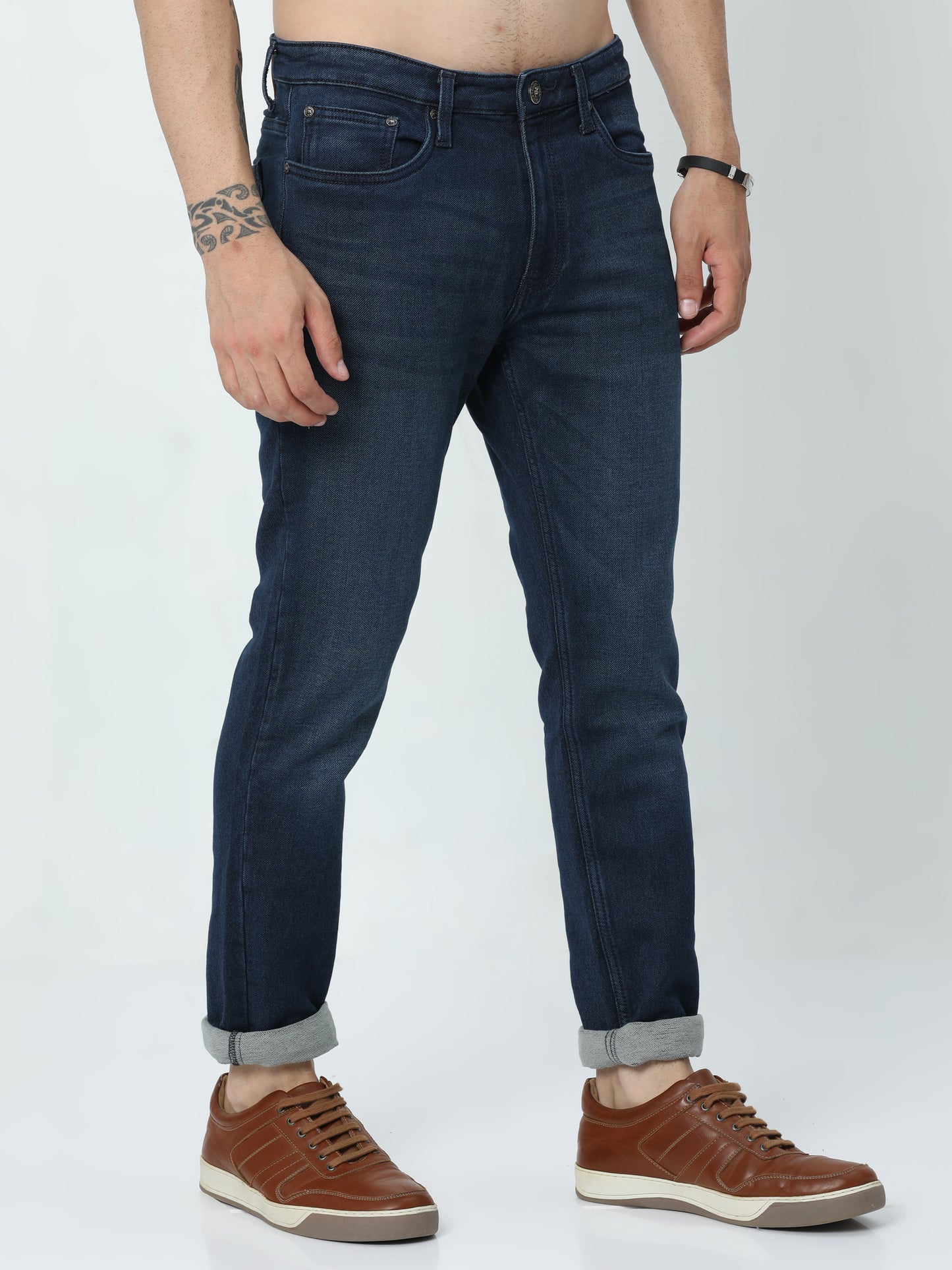 Tealish Blue Casual Jeans