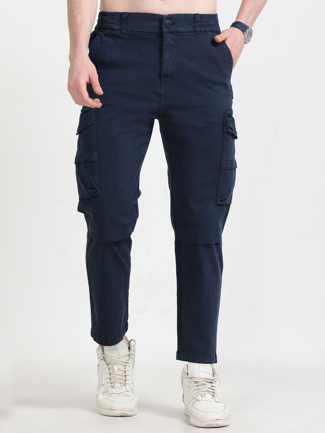 Men's Tapered inseam with adjustable hem cargo trousers
