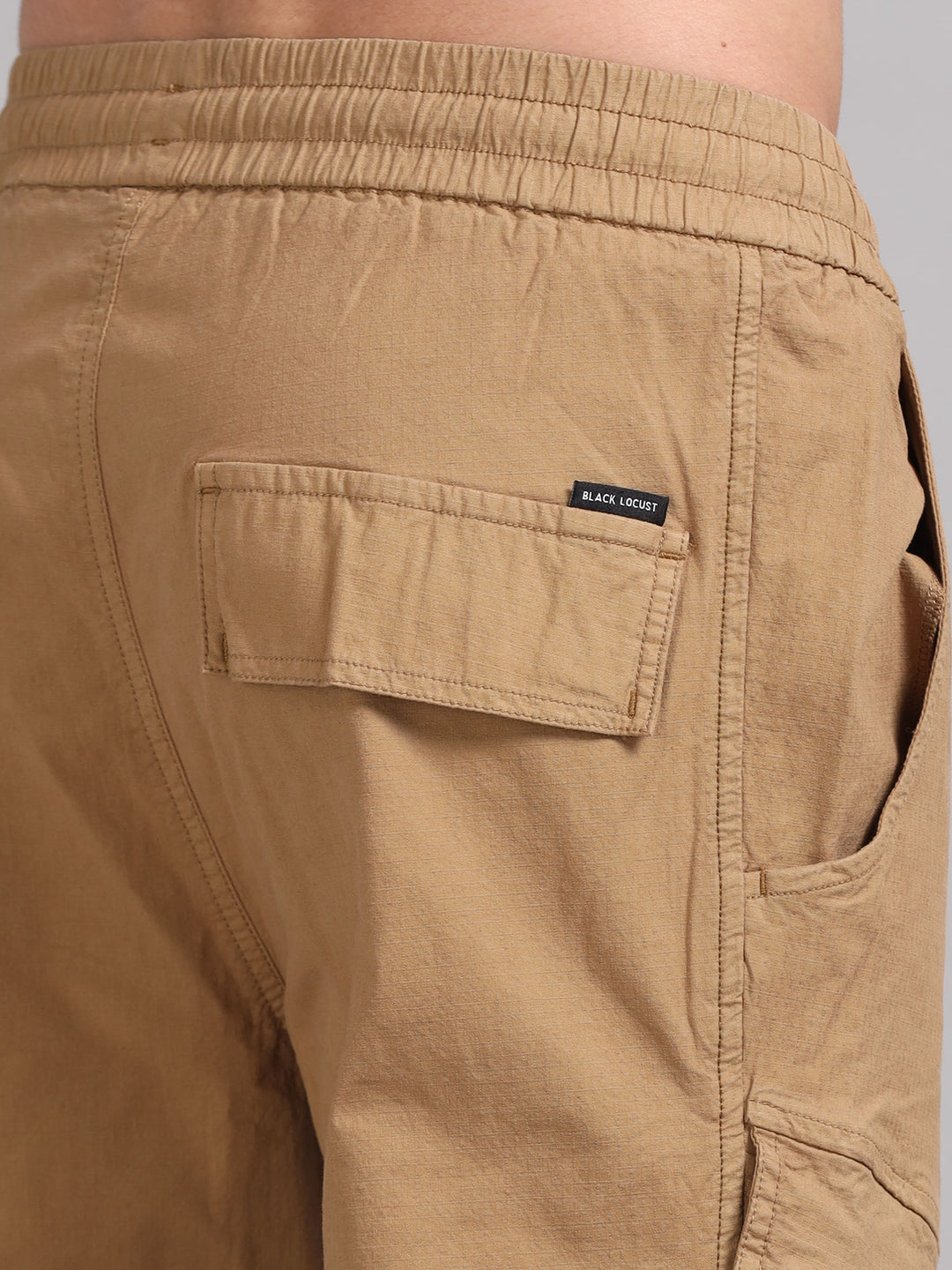 Men's Regualr fit with Multiple Utility Pockets Tan trousers