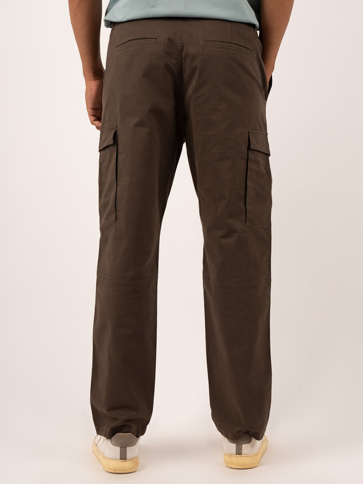 Men’s Wood Brown Cargo Utility Cargo Trousers