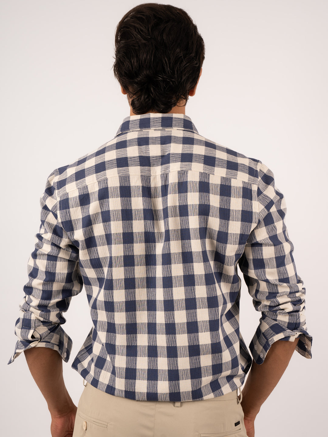 Men's Heritage Navy Windowpane Check Shirt