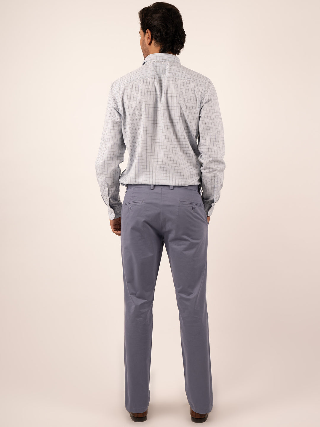 Mens Formal Shirt with Navy Micro Check Shirt