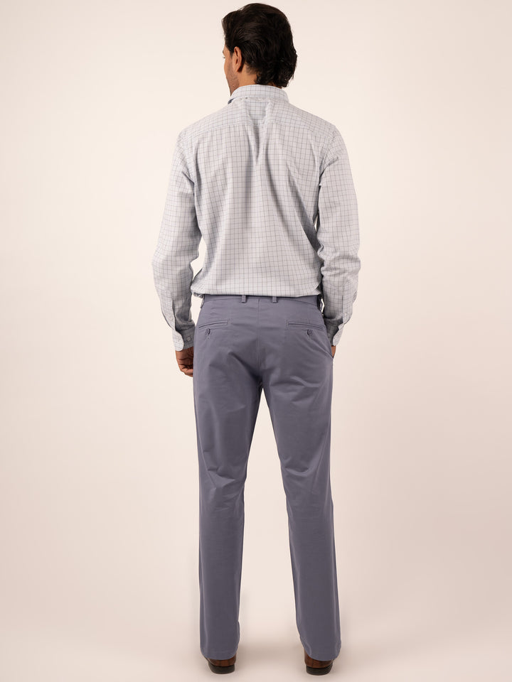 Mens Formal Shirt with Navy Micro Check Shirt