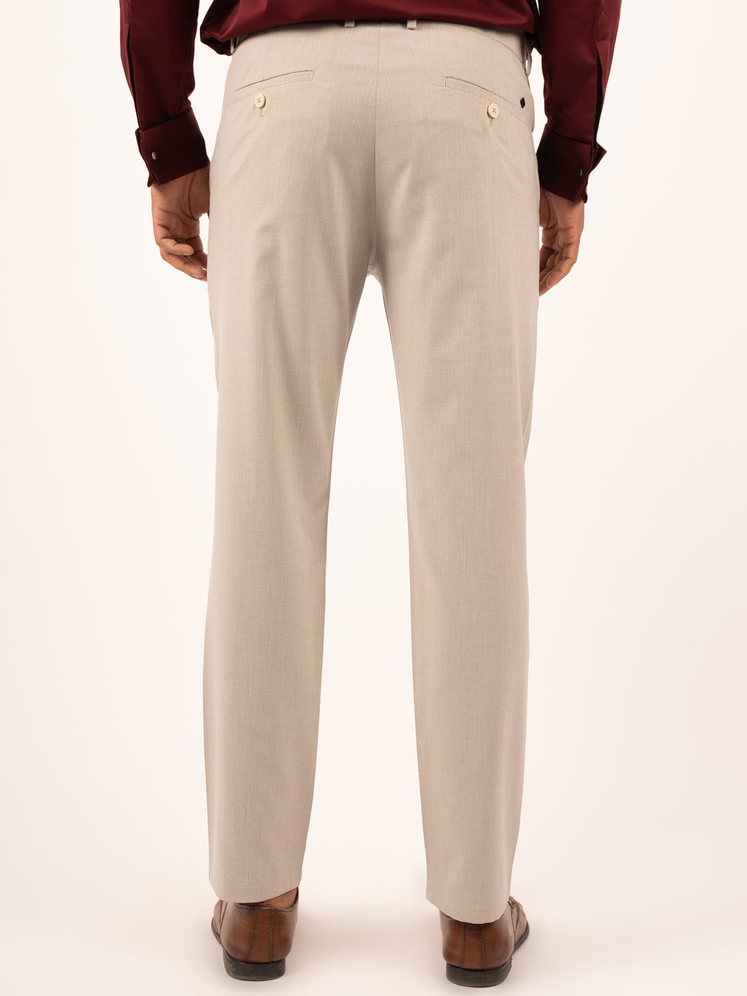 MEN'S BEIGE LITE SLIM SMART-CASUAL FORMAL PANT