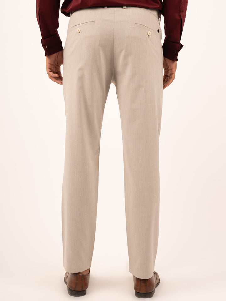 MEN'S BEIGE LITE SLIM SMART-CASUAL FORMAL PANT