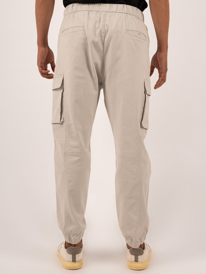 Men’s Cement Pull-On Style  Cargos  Trousers