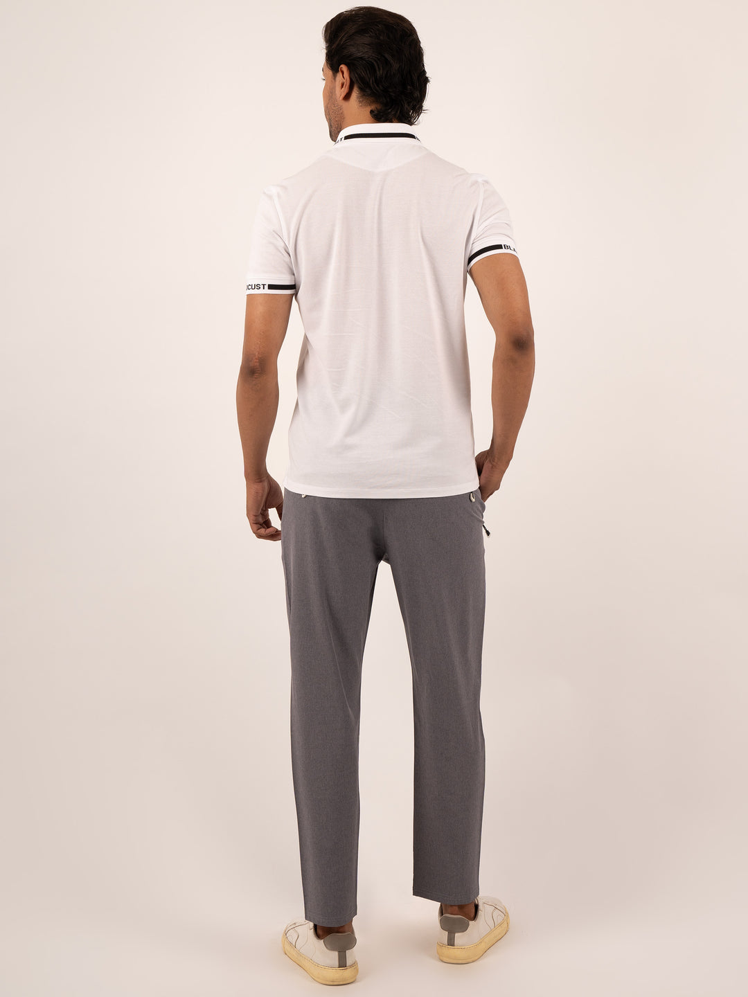 MEN'S GREY SLIM-FIT CASUAL FORMAL PANT