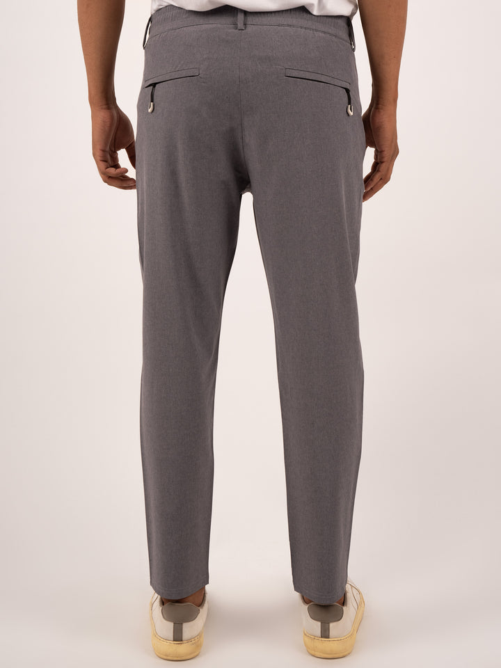 MEN'S GREY SLIM-FIT CASUAL FORMAL PANT