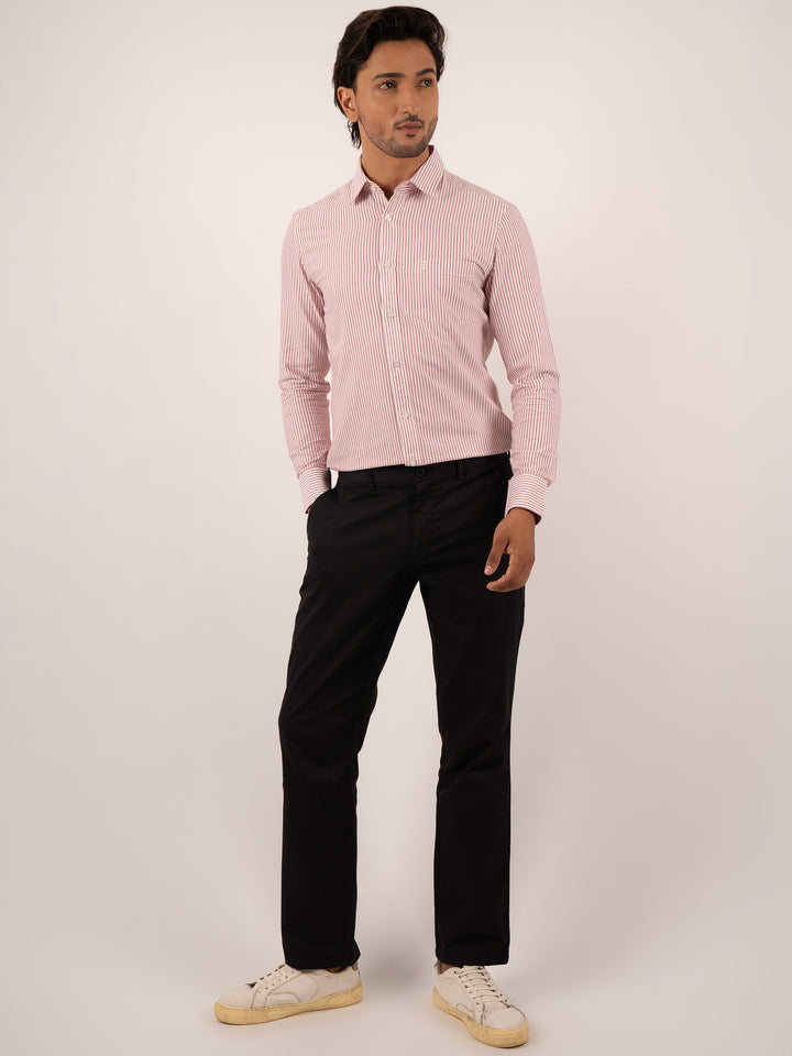 MEN'S ONYX BLACK PRECISION-CUT FORMAL PANT