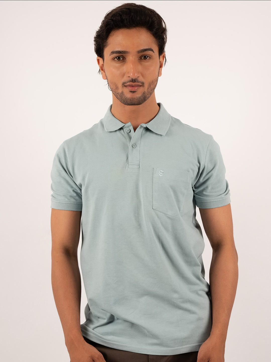 Men’s Armhole Curve  Scam Blue Polo T-Shirt