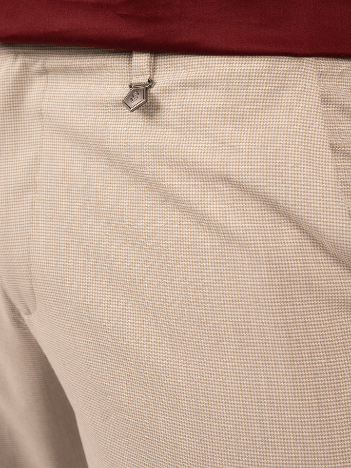 MEN'S BEIGE LITE SLIM SMART-CASUAL FORMAL PANT