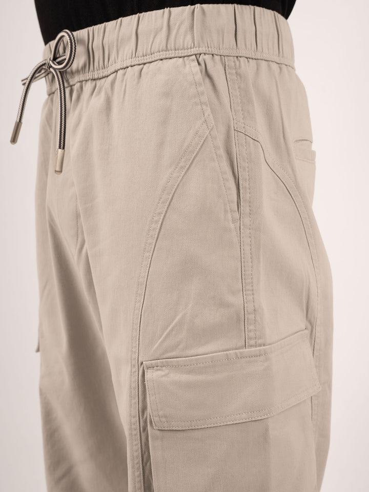 Men’s Cement Pull-On Style  Cargos  Trousers