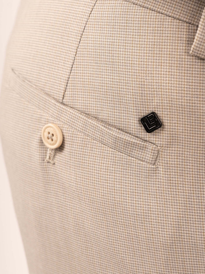 MEN'S BEIGE LITE SLIM SMART-CASUAL FORMAL PANT