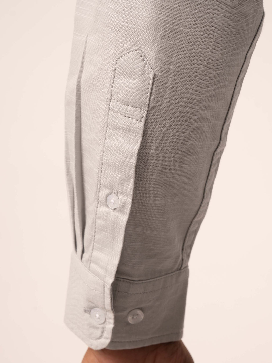 MENS WHITE GREY REGULAR FIT SHIRT