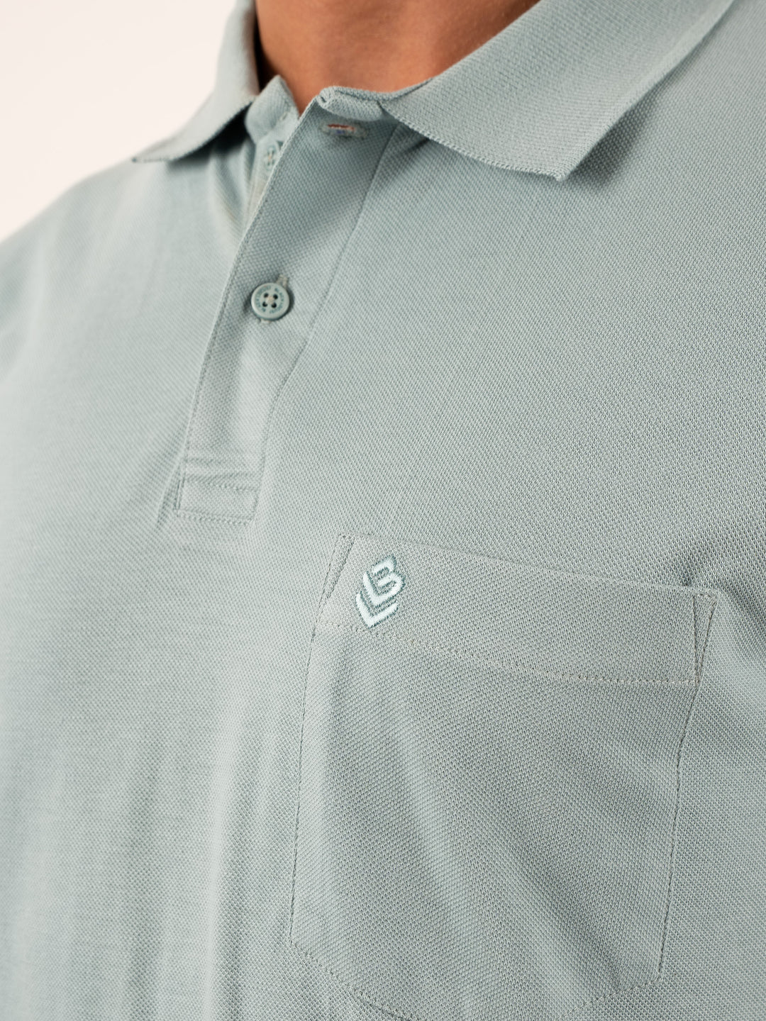 Men’s Armhole Curve  Scam Blue Polo T-Shirt
